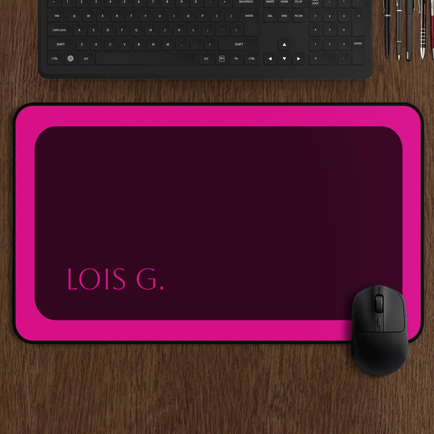Custom Name Mouse Pad, Personalized Desk Mat for Office or Gaming, Large Mousepad Gift for Him or Her, Unique Computer Desk Decor