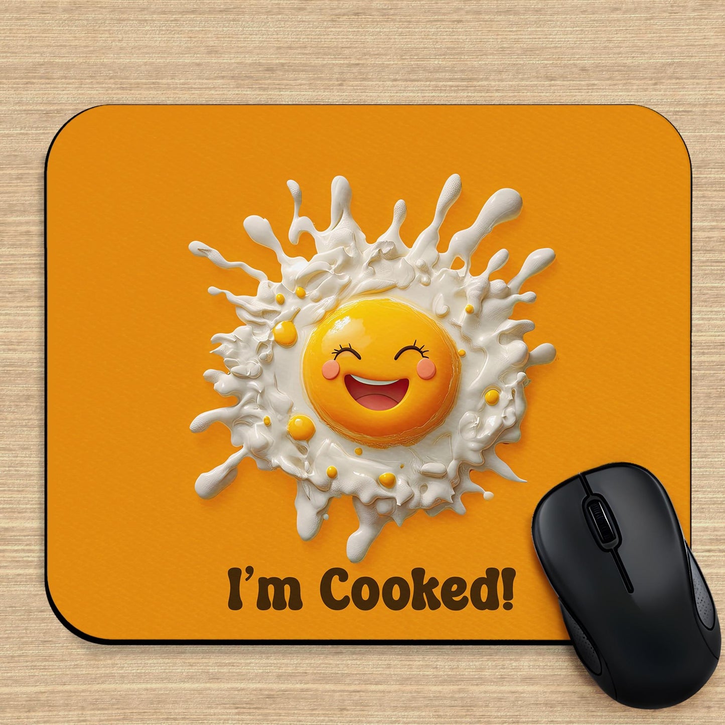 Funny Fried Egg Mouse Pad ā Cute Food Desk Mat, Gamer Gift, Office Humor, Punny Egg Mousepad, Work from Home Desk Accessories
