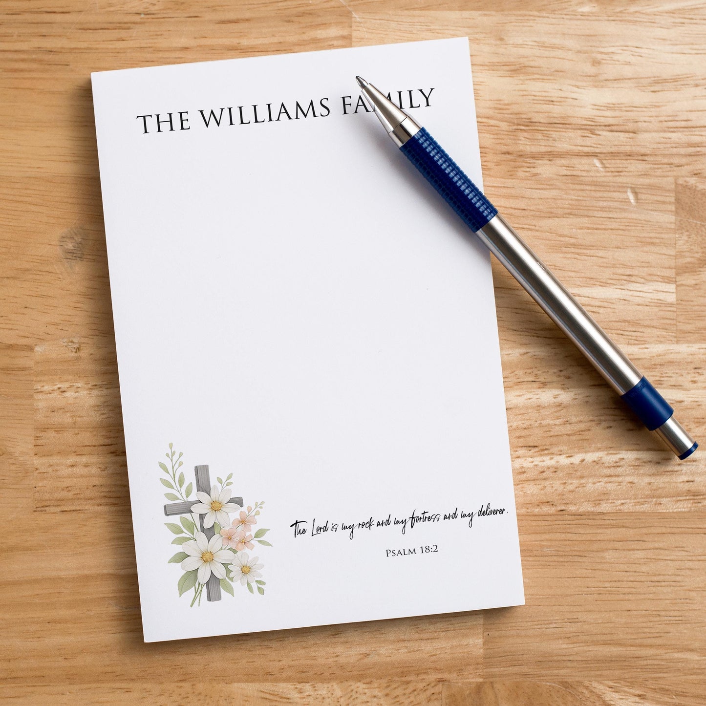 Personalized Stationery Notepad with Custom Name, Family Paper Pad for Lists, Cute Gift for Home Office, Personalized Daily Writing Pad
