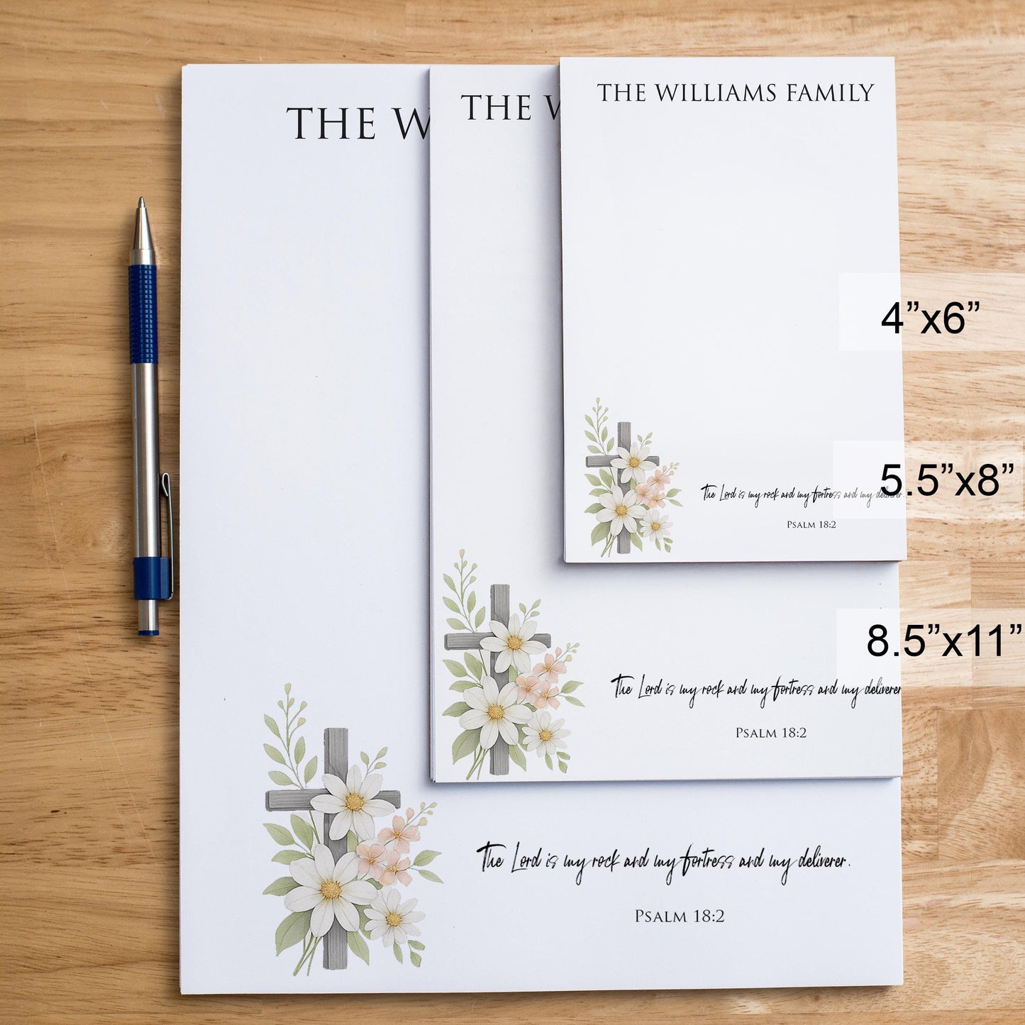 Personalized Stationery Notepad with Custom Name, Family Paper Pad for Lists, Cute Gift for Home Office, Personalized Daily Writing Pad