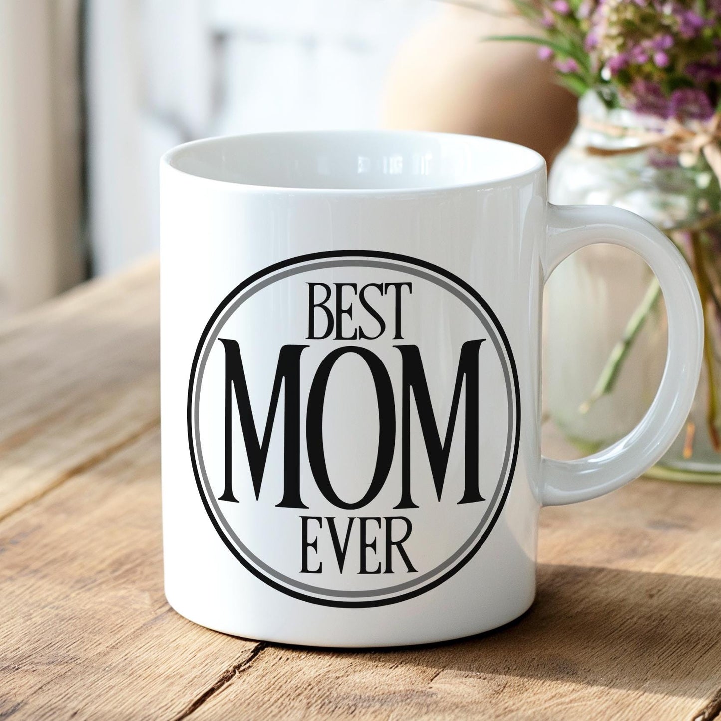 Best Mom Ever Mug - Cute Mother’s Day Gift - Coffee Cup for Mom - Mom Birthday Gift - Gift from Kids - Floral Mom Mug