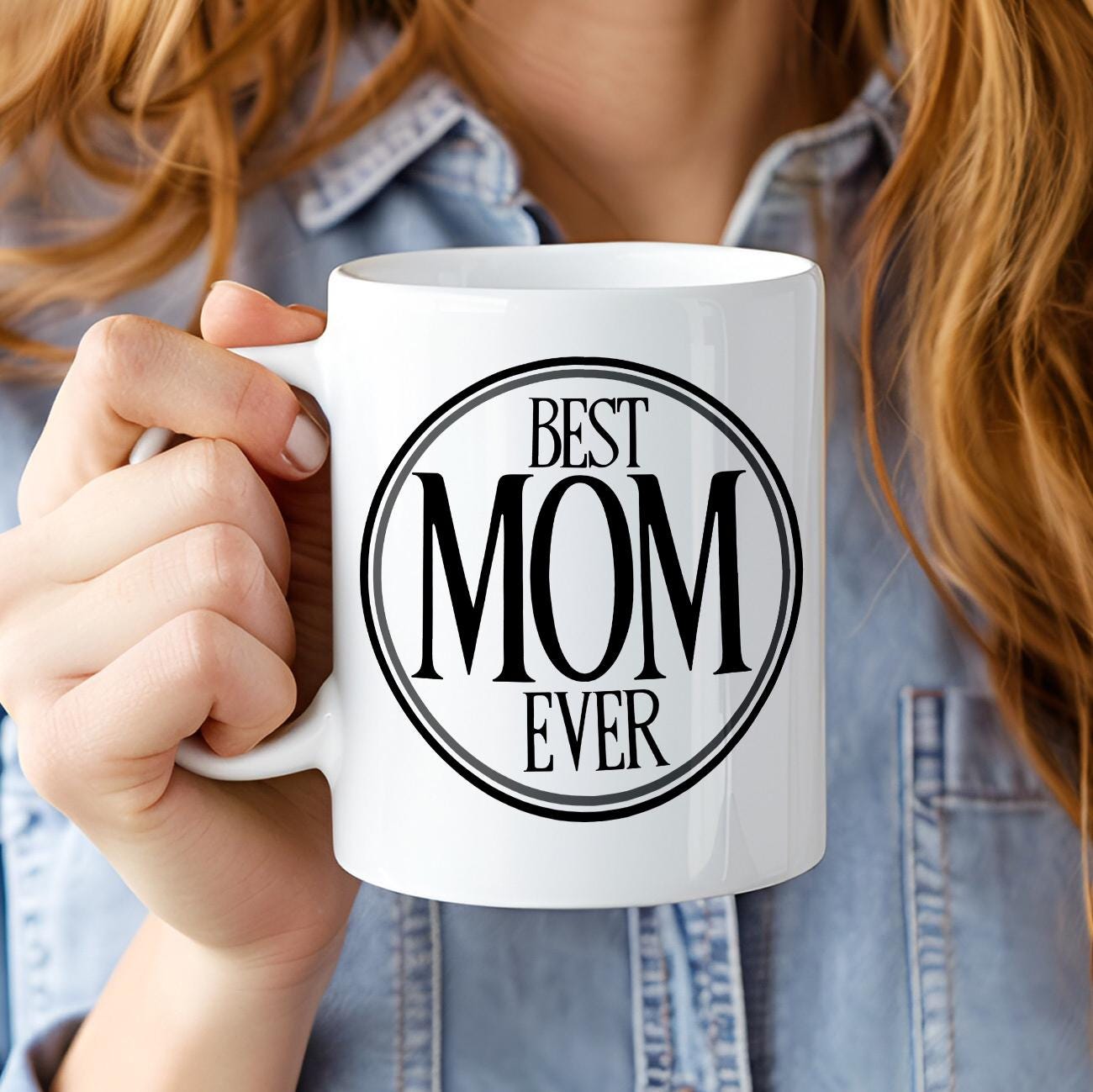 Best Mom Ever Mug - Cute Mother’s Day Gift - Coffee Cup for Mom - Mom Birthday Gift - Gift from Kids - Floral Mom Mug