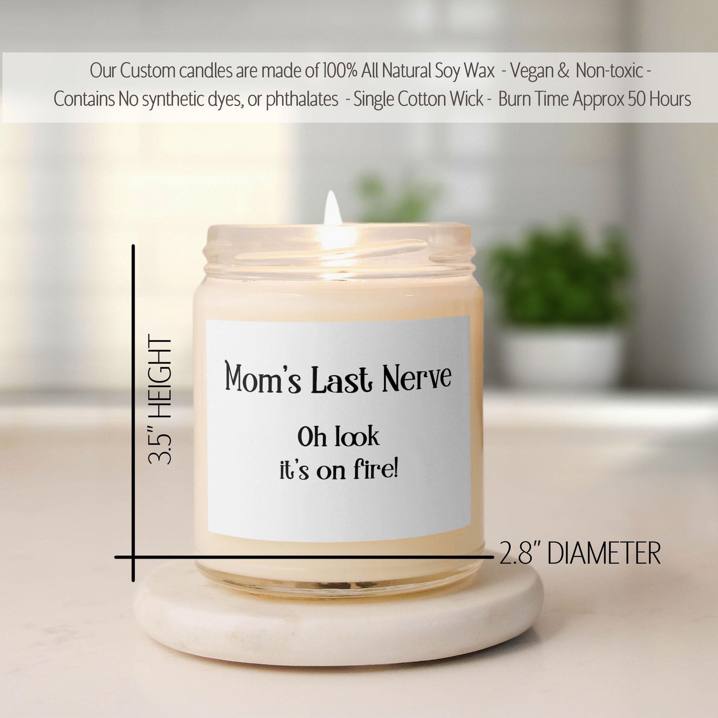 Funny Custom Candle, Mom's Last Nerve, Dad's Last Nerve, Personalized Candle Gifts, Custom Gift, Mother's Day, Father's Day, Birthday