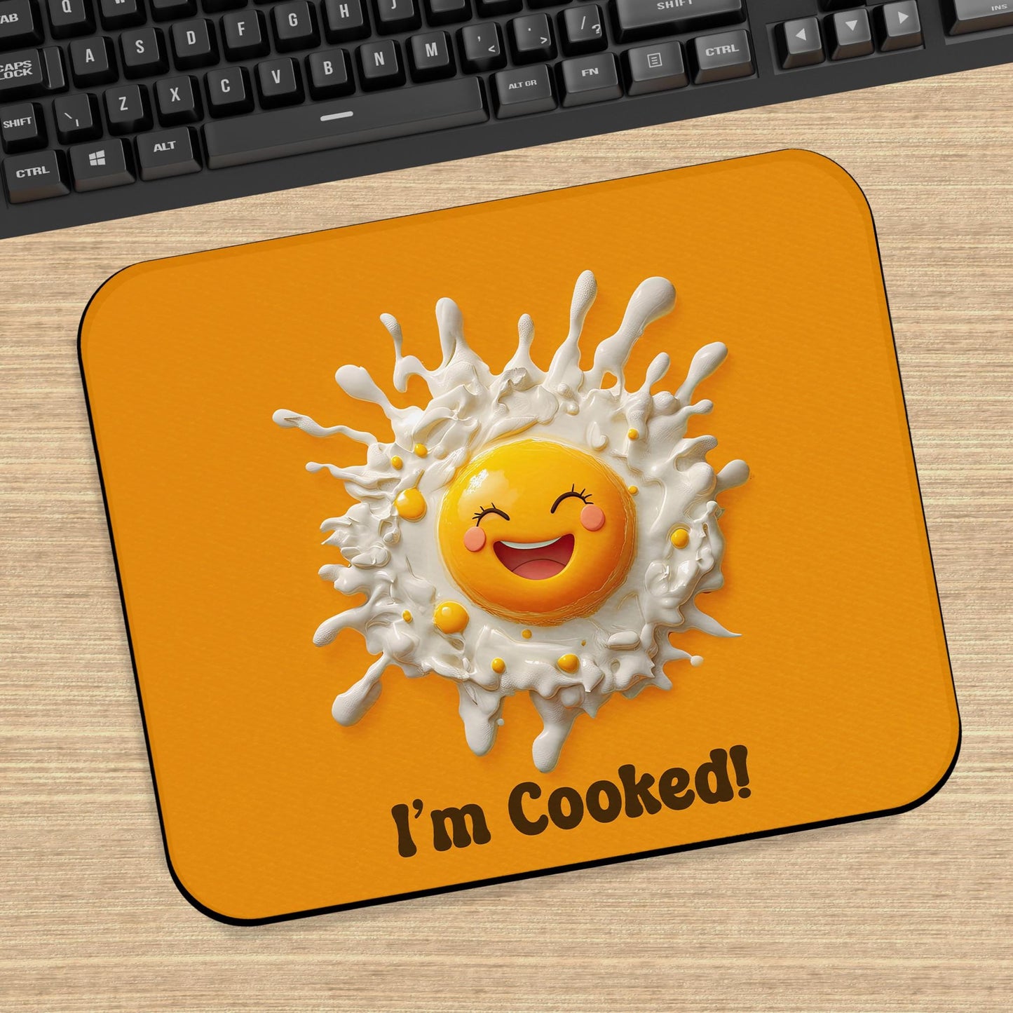 Funny Fried Egg Mouse Pad ā Cute Food Desk Mat, Gamer Gift, Office Humor, Punny Egg Mousepad, Work from Home Desk Accessories