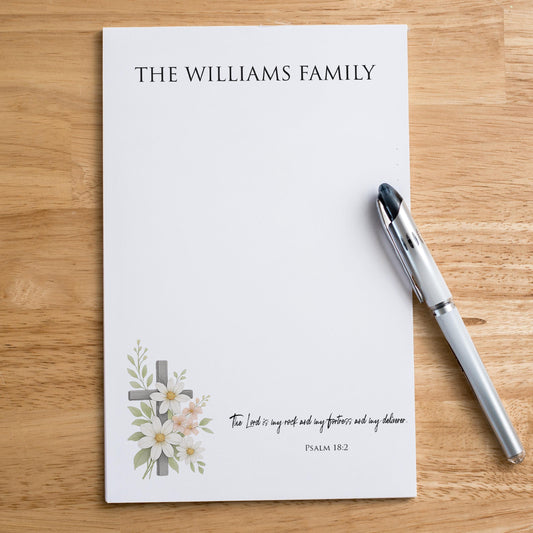 Personalized Stationery Notepad with Custom Name, Family Paper Pad for Lists, Cute Gift for Home Office, Personalized Daily Writing Pad