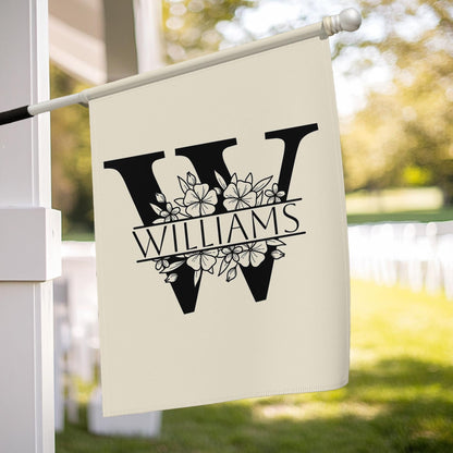 Personalized Monogram Garden Flag | Custom Family Name Flag | Floral Initial Yard Flag | Housewarming Gift | Wedding Present