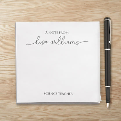 Custom Notepad with Name and Profession, Mini Notepad for Teachers or Social Workers, Small Notepads, Personalized Gift, Appreciation Gift