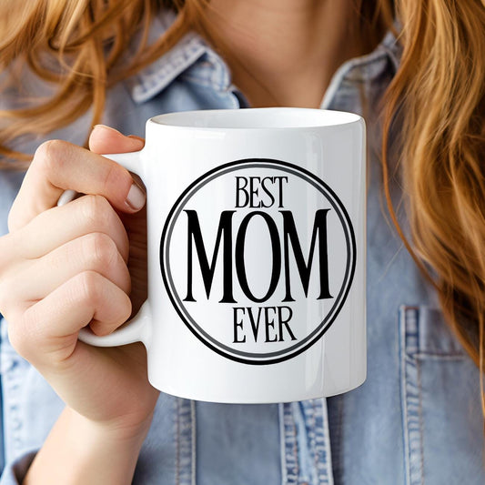 Best Mom Ever Mug - Cute Mother’s Day Gift - Coffee Cup for Mom - Mom Birthday Gift - Gift from Kids - Floral Mom Mug