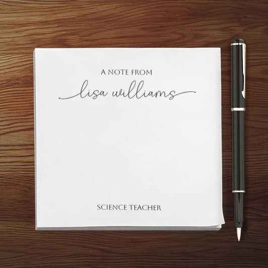 Custom Notepad with Name and Profession, Mini Notepad for Teachers or Social Workers, Small Notepads, Personalized Gift, Appreciation Gift