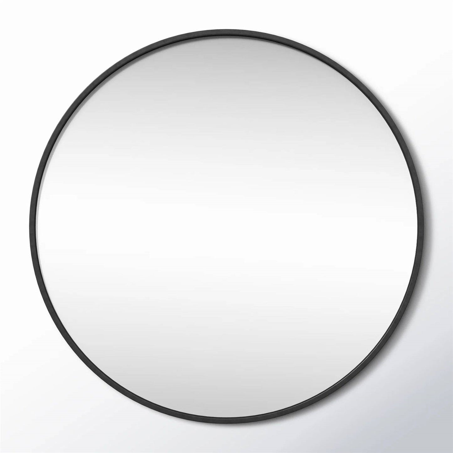 Round 36-inch Wall Mirror in Black - Living Room Bedroom Accent Bathroom Mirror