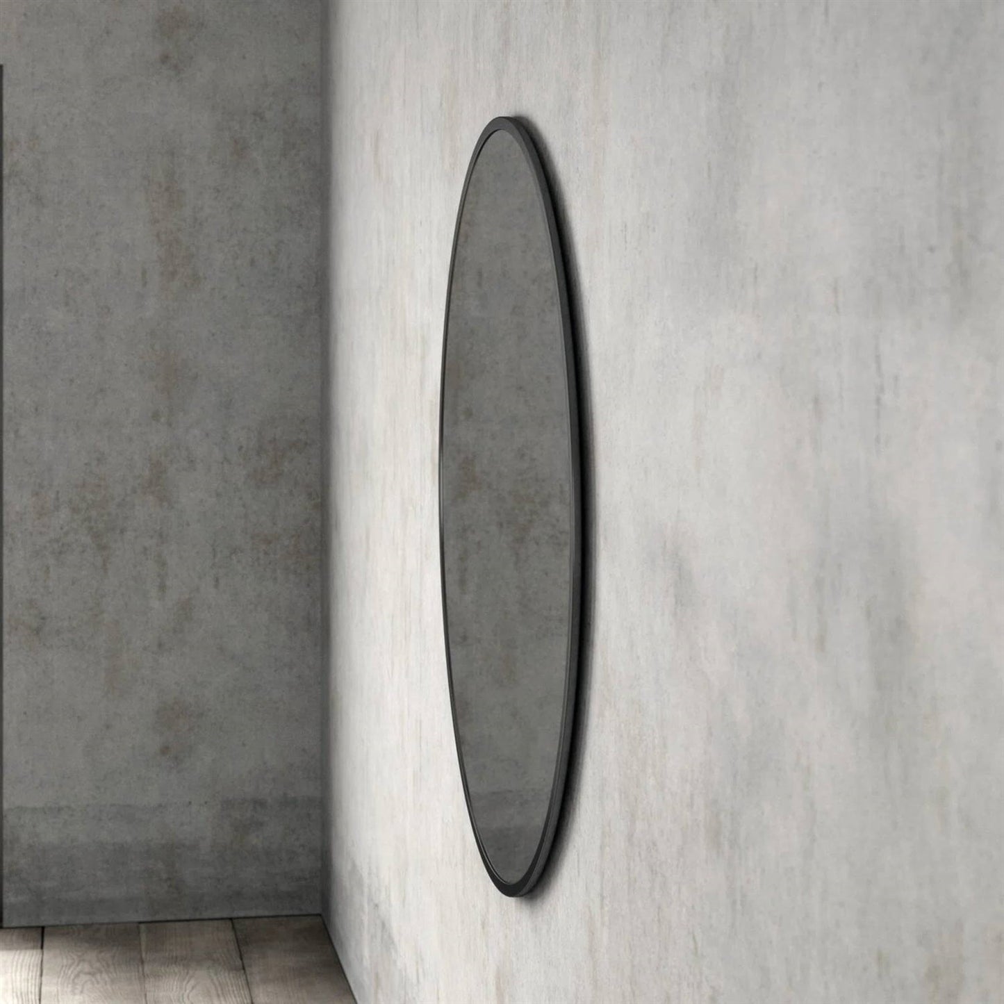 Round 36-inch Wall Mirror in Black - Living Room Bedroom Accent Bathroom Mirror