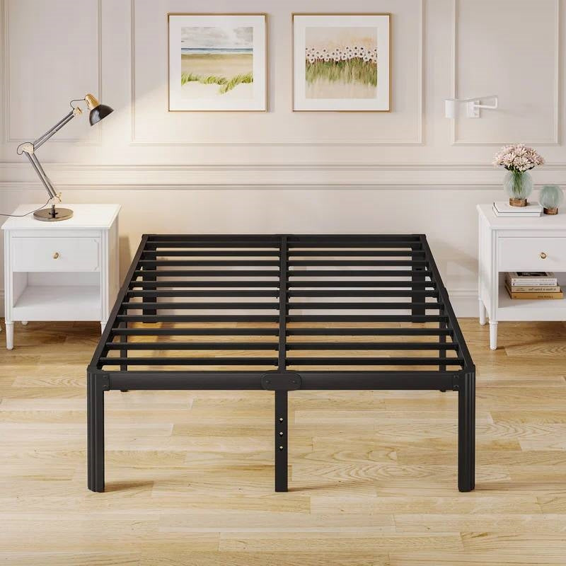 California King size Heavy Duty Metal Bed Frame with Round Edge Legs