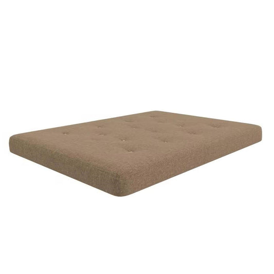 Full size 6-inch Thick Innerspring Futon Mattress in Tan