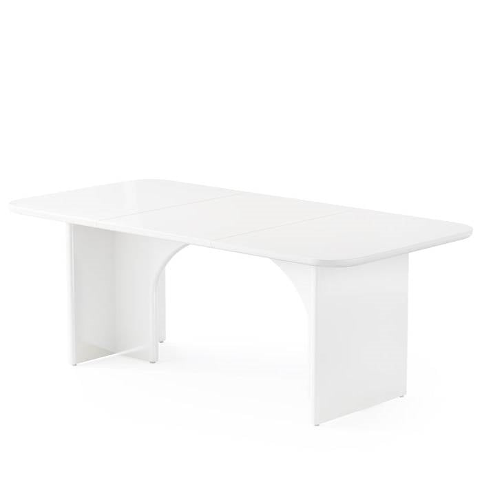Modern Extra Large Executive Home Office Computer Desk in White