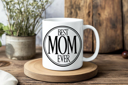 Best Mom Ever Mug - Cute Mother’s Day Gift - Coffee Cup for Mom - Mom Birthday Gift - Gift from Kids - Floral Mom Mug
