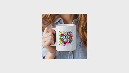 Best Grandma Ever Mug, Colorful Floral Coffee Cup for Grandma, Birthday Gift for Grandma, Mother’s Day Mug, Gift from Grandkids