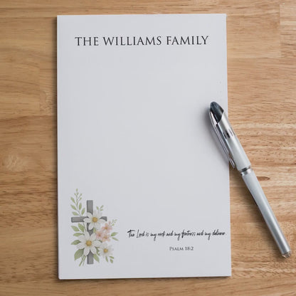 Personalized Stationery Notepad with Custom Name, Family Paper Pad for Lists, Cute Gift for Home Office, Personalized Daily Writing Pad